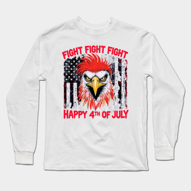 Fight for Freedom 4th of July Eagle Patriotic Long Sleeve T-Shirt by Art2Wear