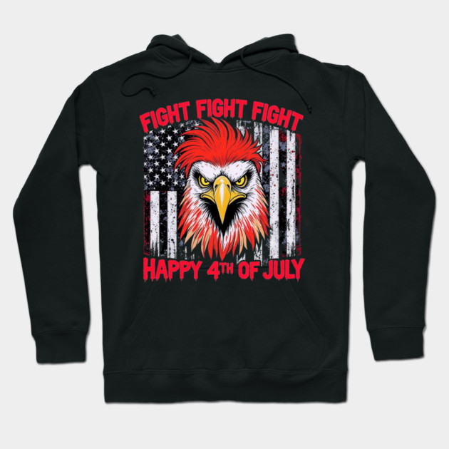 Fight for Freedom 4th of July Eagle Patriotic Hoodie by Art2Wear