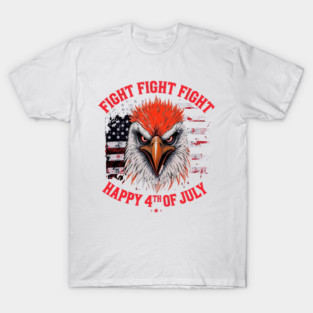 Patriotic Eagle Fight Fourth of July Celebration T-Shirt