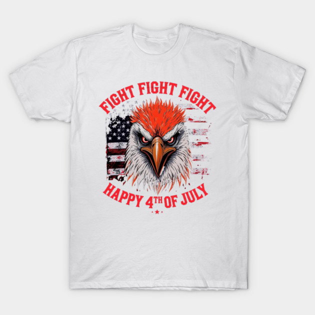 Patriotic Eagle Fight Fourth of July Celebration T-Shirt by Art2Wear