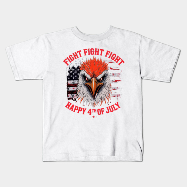 Patriotic Eagle Fight Fourth of July Celebration Kids T-Shirt by Art2Wear
