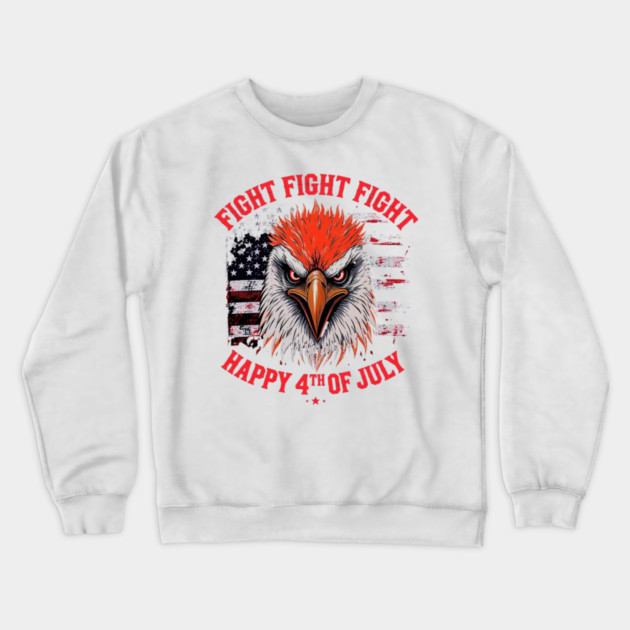 Patriotic Eagle Fight Fourth of July Celebration Crewneck Sweatshirt by Art2Wear