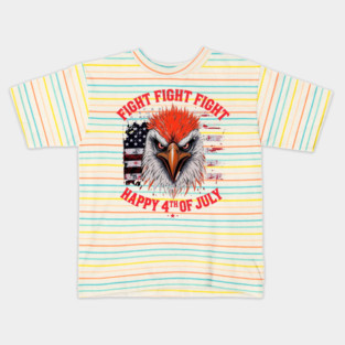 Patriotic Eagle Fight Fourth of July Celebration Kids T-Shirt