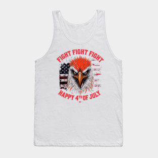 Patriotic Eagle Fight Fourth of July Celebration Tank Top