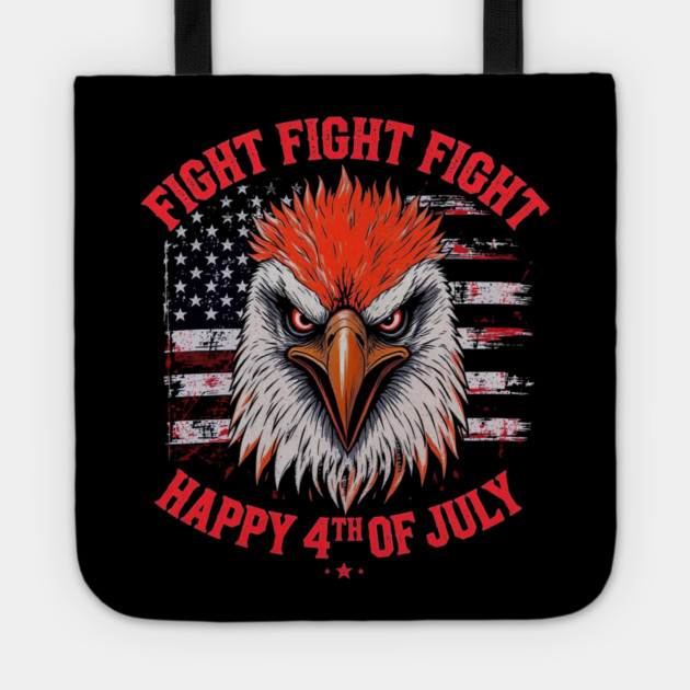 Patriotic Eagle Fight Fourth of July Celebration Tote by Art2Wear