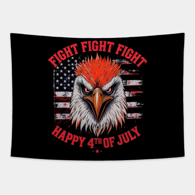 Patriotic Eagle Fight Fourth of July Celebration Tapestry by Art2Wear