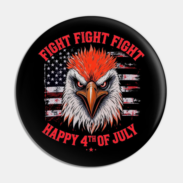 Patriotic Eagle Fight Fourth of July Celebration Pin by Art2Wear