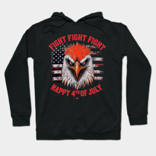 Patriotic Eagle Fight Fourth of July Celebration Hoodie