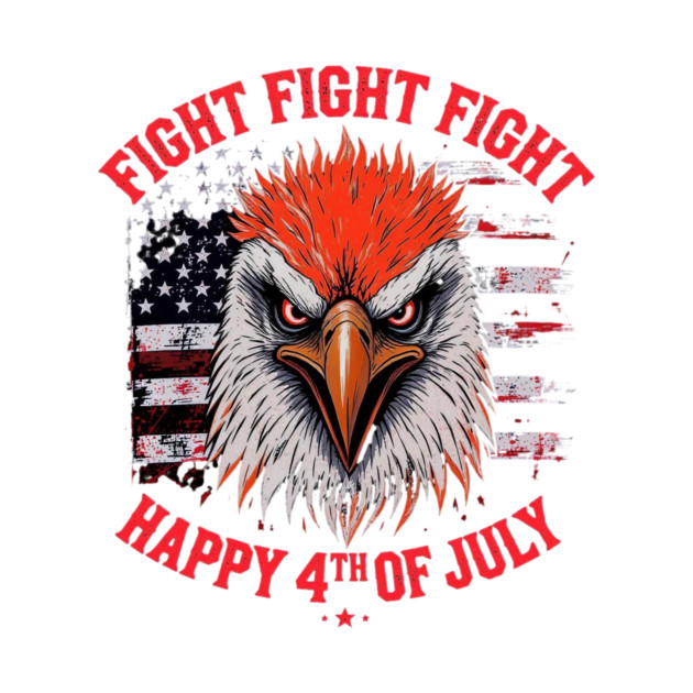 Patriotic Eagle Fight Fourth of July Celebration by Art2Wear
