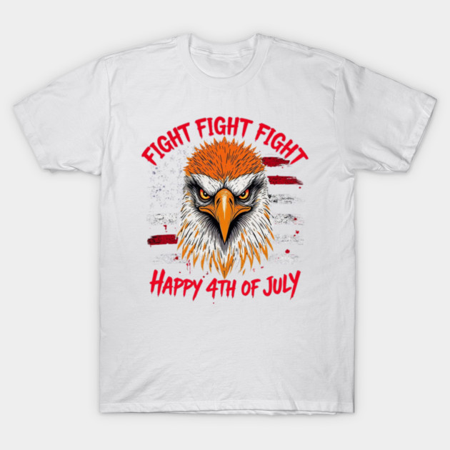 Patriotic Bald Eagle Happy 4th of July American T-Shirt by Art2Wear