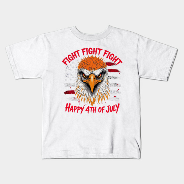 Patriotic Bald Eagle Happy 4th of July American Kids T-Shirt by Art2Wear