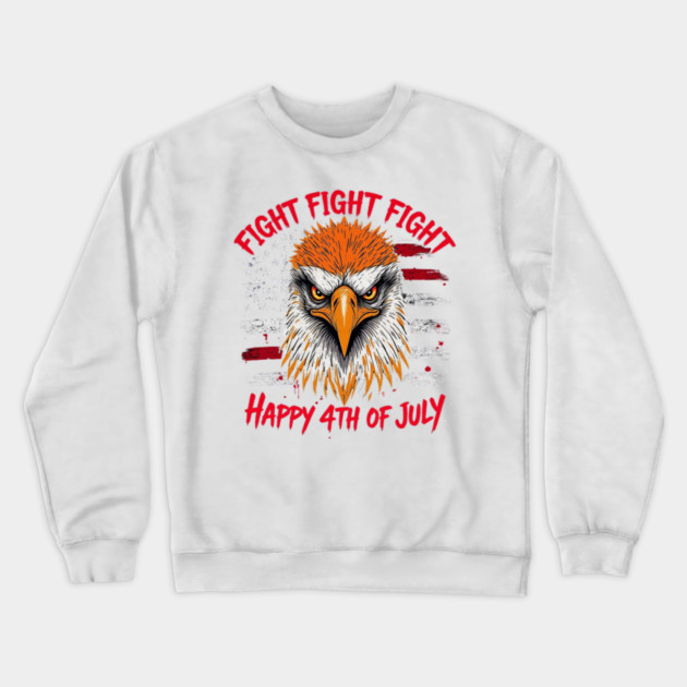 Patriotic Bald Eagle Happy 4th of July American Crewneck Sweatshirt by Art2Wear