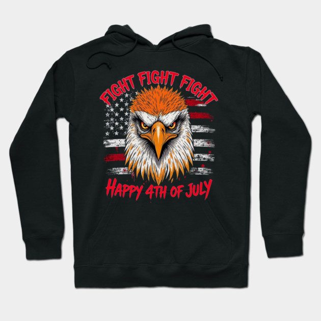 Patriotic Bald Eagle Happy 4th of July American Hoodie by Art2Wear