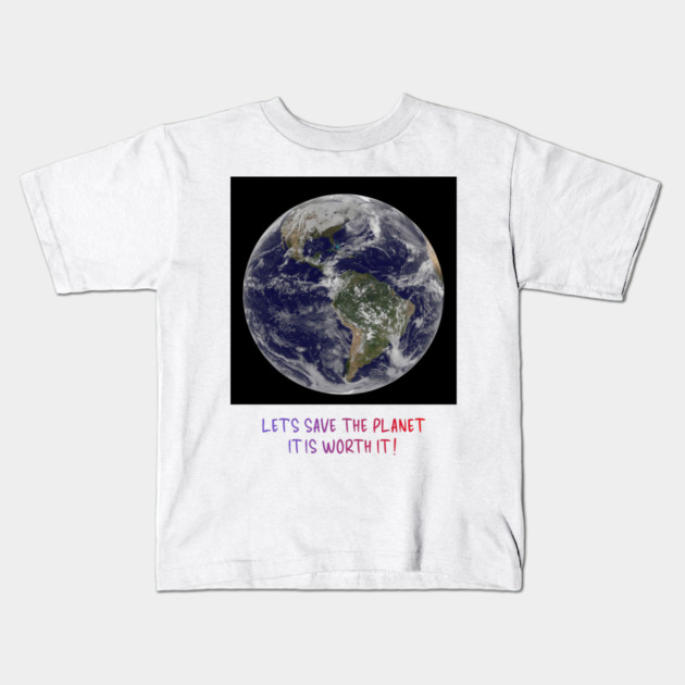 Celebration of Our Endangered Planet Earth, Save It Kids T-Shirt by Art2Wear