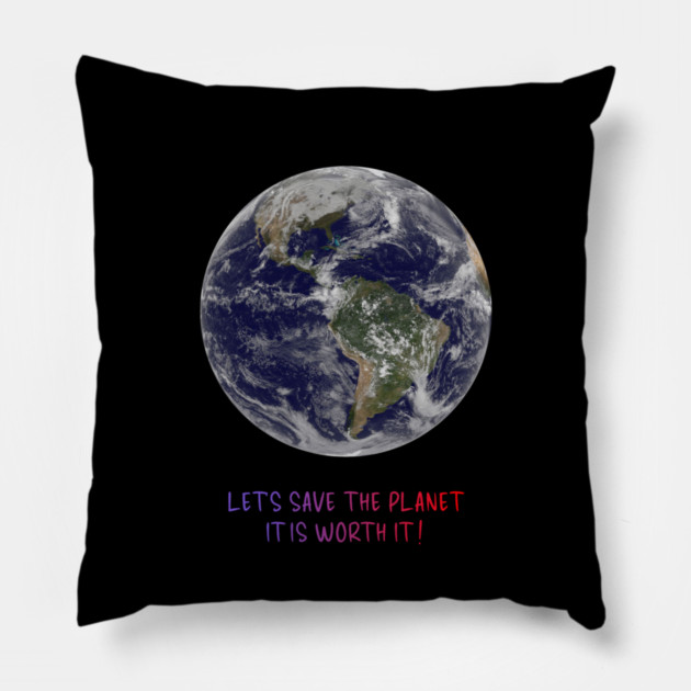 Celebration of Our Endangered Planet Earth, Save It Pillow by Art2Wear