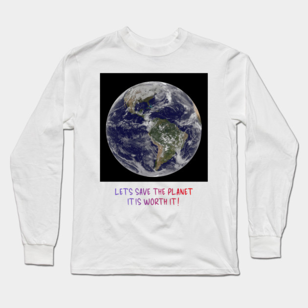 Celebration of Our Endangered Planet Earth, Save It Long Sleeve T-Shirt by Art2Wear