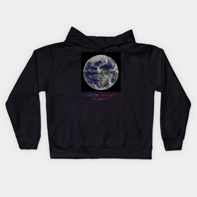 Celebration of Our Endangered Planet Earth, Save It Kids Hoodie by Art2Wear