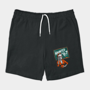 Haunted by 6-7 Halloween Skeleton Teacher Shorts