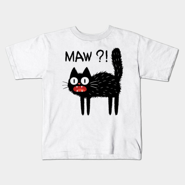 MAW?! Black Cat T-Shirt Kids T-Shirt by TurnEffect
