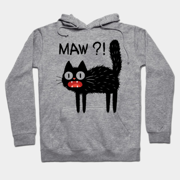 MAW?! Black Cat T-Shirt Hoodie by TurnEffect