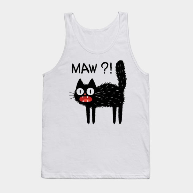 MAW?! Black Cat T-Shirt Tank Top by TurnEffect