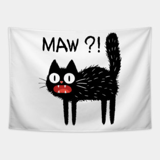 MAW?! Black Cat T-Shirt Tapestry