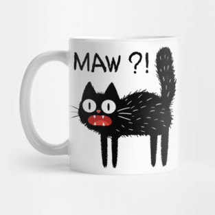 MAW?! Black Cat T-Shirt Mug