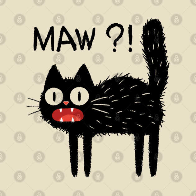 MAW?! Black Cat T-Shirt by TurnEffect