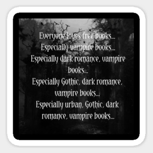 Vampire Book Girlie Sticker