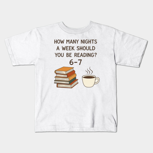 Funny Reading 6-7 Meme | Book Lover | English Teacher Gift | Cozy Coffee & Books Design Kids T-Shirt by ArtistTee ⭐⭐⭐⭐⭐
