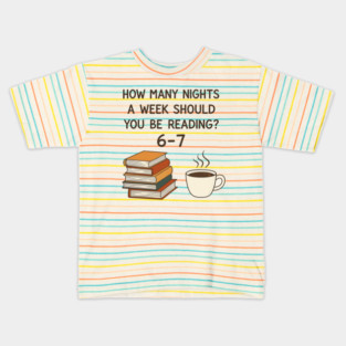 Funny Reading 6-7 Meme | Book Lover | English Teacher Gift | Cozy Coffee & Books Design Kids T-Shirt