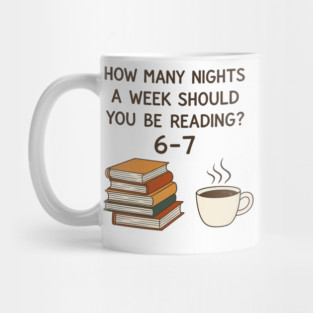 Funny Reading 6-7 Meme | Book Lover | English Teacher Gift | Cozy Coffee & Books Design Mug