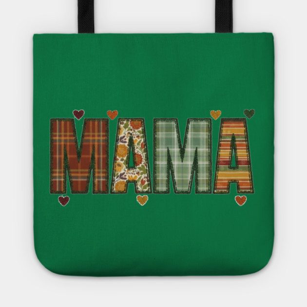 Rustic Mama Plaid Floral Retro Boho Fall Design Tote by Kathy Hawke