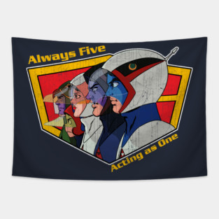 Science Ninja Team Gatchaman / Battle of the Planets: Always Five, Acting as One Tapestry