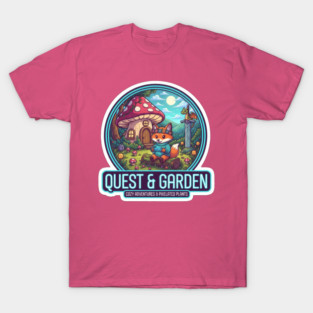 Quest & Garden – Cozy Fox Adventures in a Mushroom Cottage T-Shirt