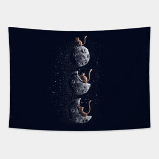 Scratching moon Tapestry