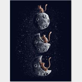 Scratching moon Posters and Art