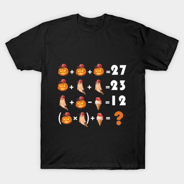 Funny Equation 67 Meme Halloween for Math Teachers T-Shirt by Db Printed