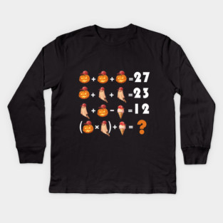 Funny Equation 67 Meme Halloween for Math Teachers Kids Long Sleeve T-Shirt