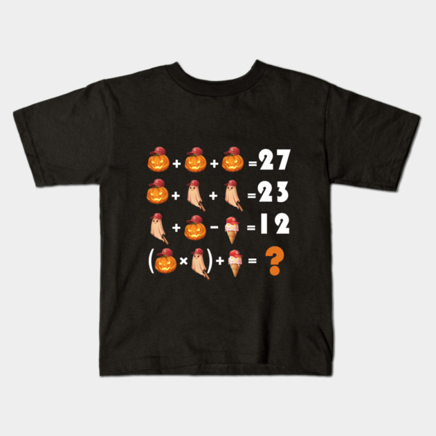Funny Equation 67 Meme Halloween for Math Teachers Kids T-Shirt by Db Printed