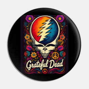 Grateful Dead Skeleton Pin