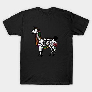 Day of the dead Llama Alpaca Sugar Skull T-Shirt