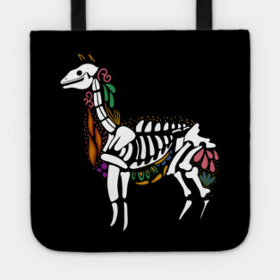 Day of the dead Llama Alpaca Sugar Skull Tote