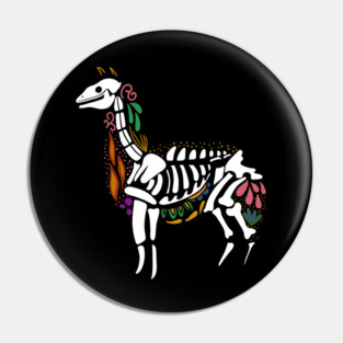 Day of the dead Llama Alpaca Sugar Skull Pin