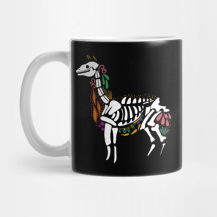 Day of the dead Llama Alpaca Sugar Skull Mug