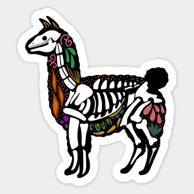 Day of the dead Llama Alpaca Sugar Skull Magnet by logiamerch