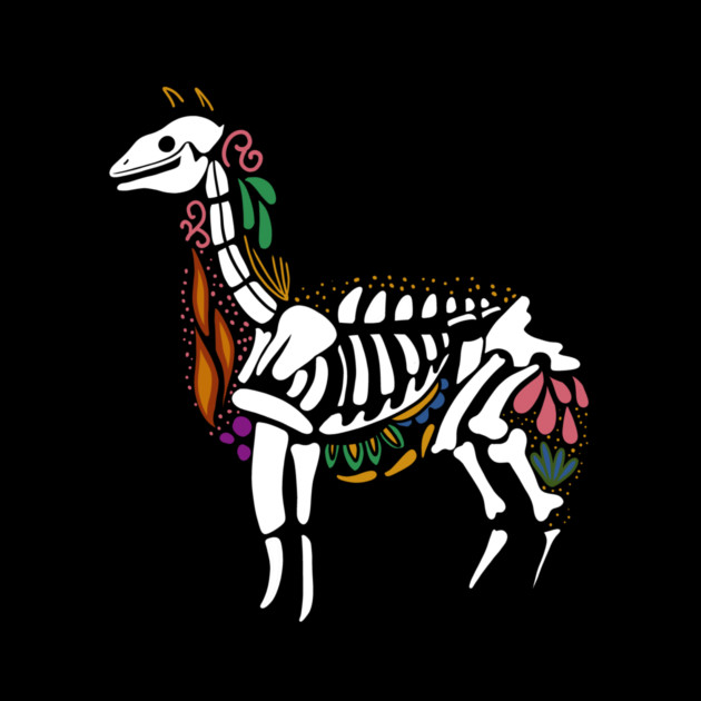 Day of the dead Llama Alpaca Sugar Skull by logiamerch