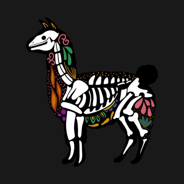 Day of the dead Llama Alpaca Sugar Skull by logiamerch