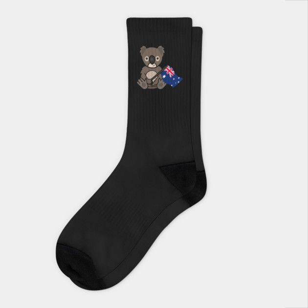 Cute Koala Australian Flag Animal Socks by logiamerch