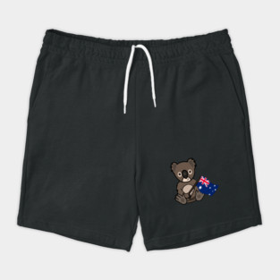Cute Koala Australian Flag Animal Shorts